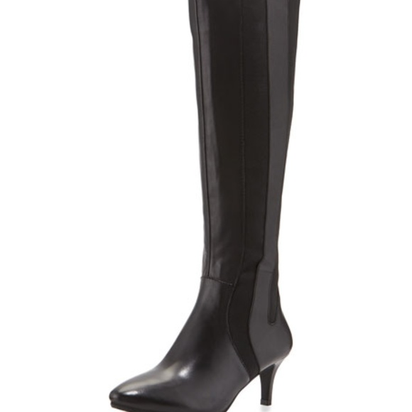 Elie Tahari Shoes - Elie Tahari Black Fiore Leather Knee High Boot